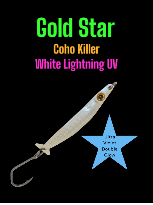 Gold Star Coho Killer White Lightning Double Glow