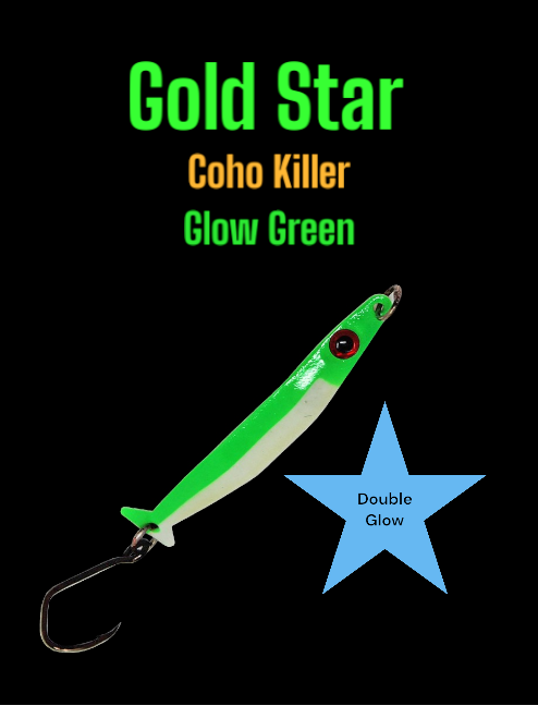 Gold Star Coho Killer Glow Green