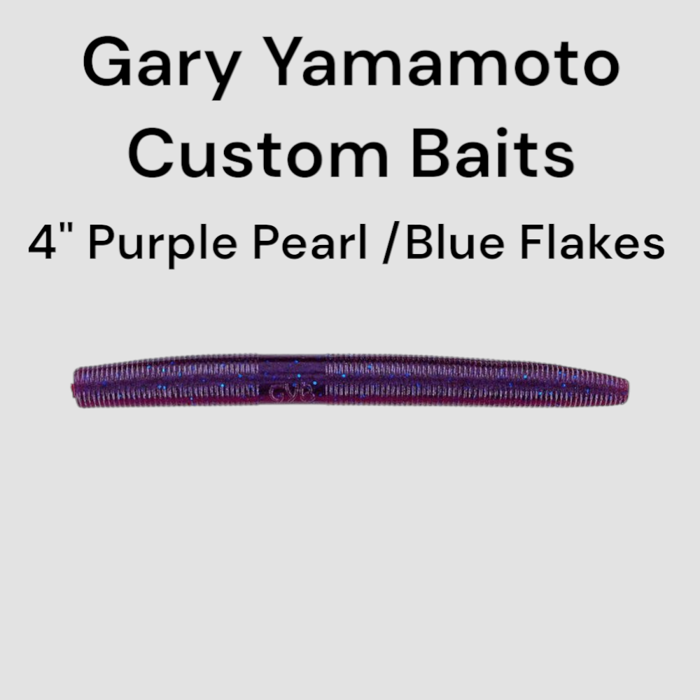 Gary Yamamoto Baits  4&quot; Purple Pearl/blue Flk