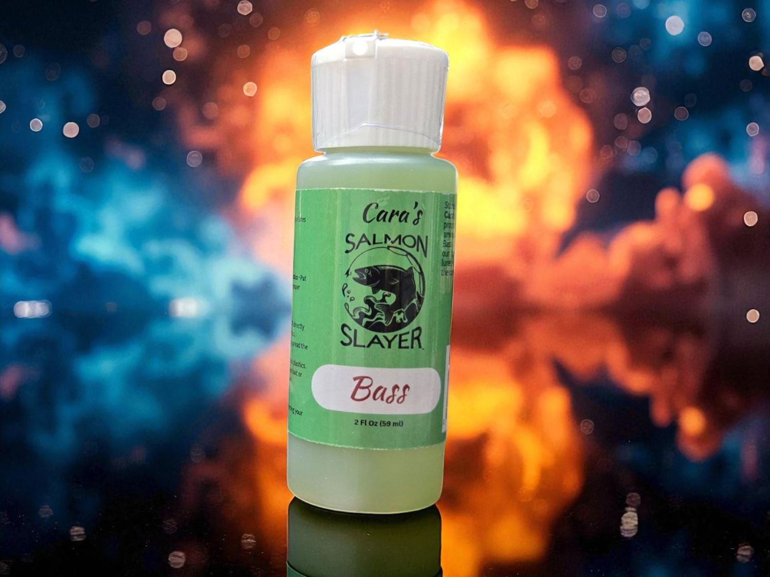 Cara&#39;s Salmon Slayer Bait Oil Bass Scent 2z