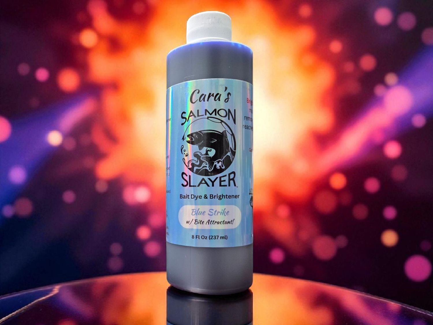 Cara&#39;s Salmon Slayer Bait Dye &amp; Brightener Blue Strike 8z