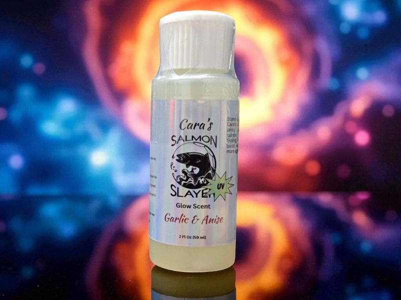 Cara&#39;s Salmon Slayer Garlic &amp; Anise Bait Oil UV 2z