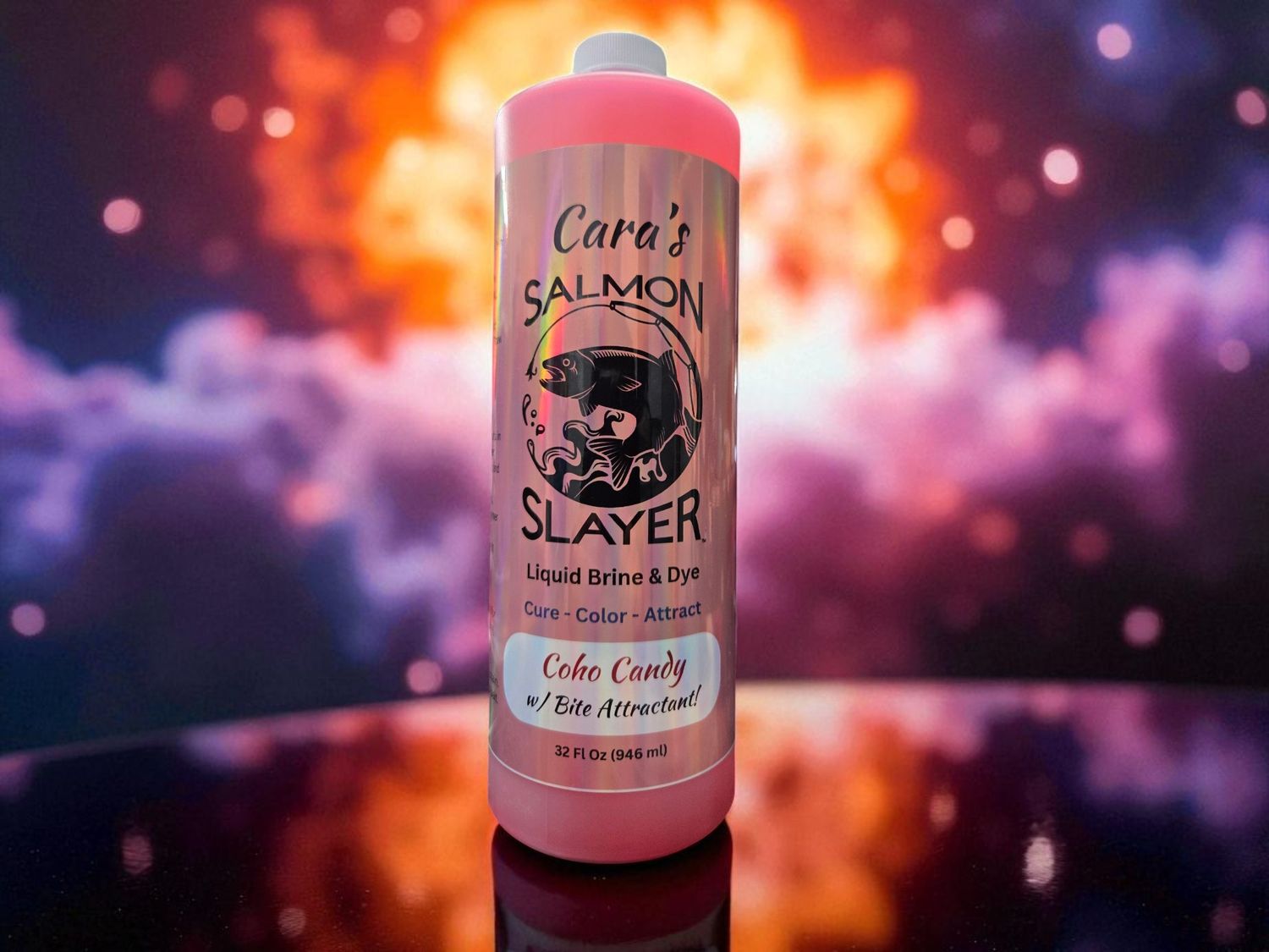 Cara&#39;s Salmon Slayer Liquid Brine &amp; Dye - Coho Candy 32z