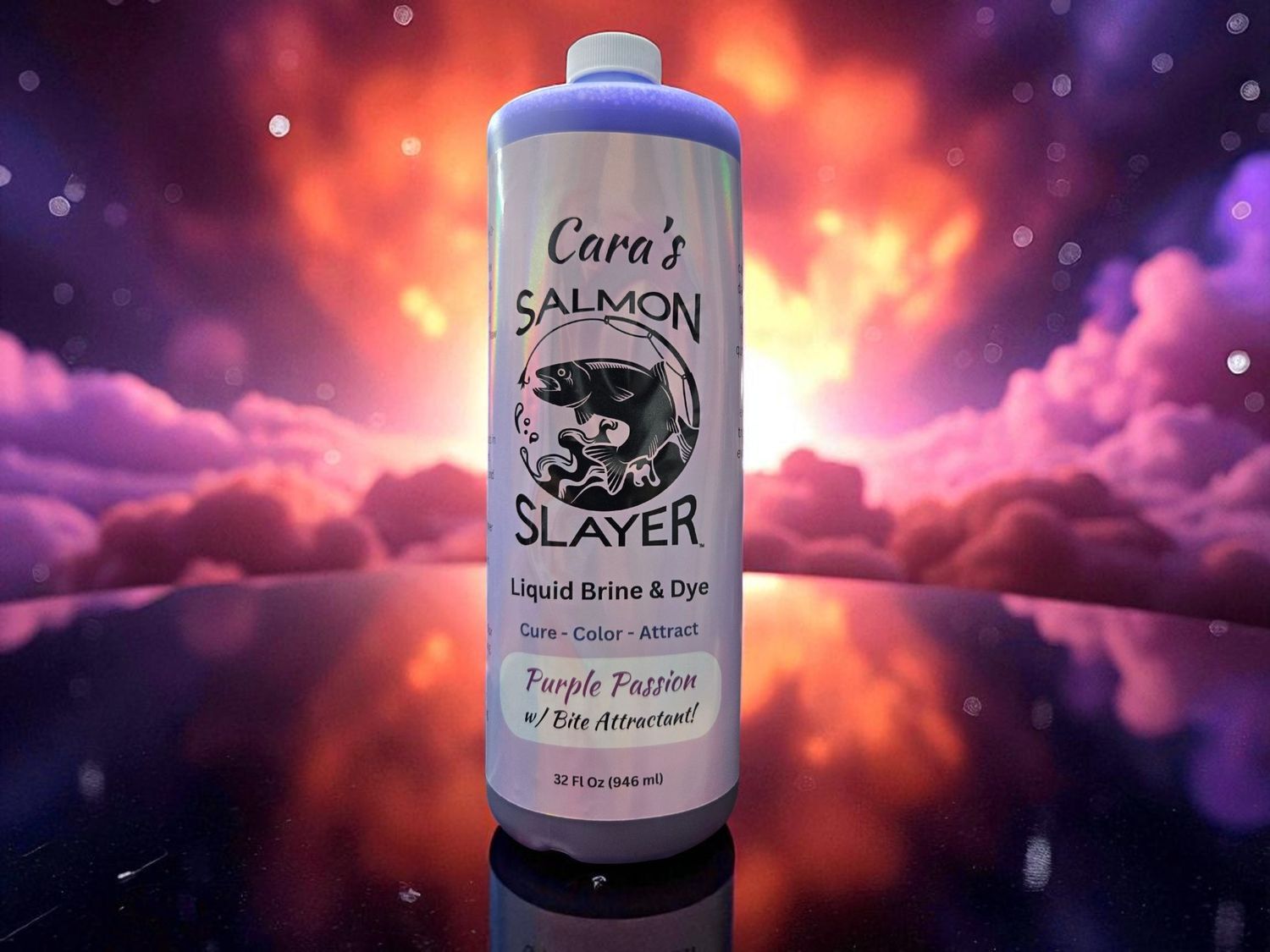 Cara&#39;s Salmon Slayer Liquid Brine &amp; Dye - Purple Passion 32z