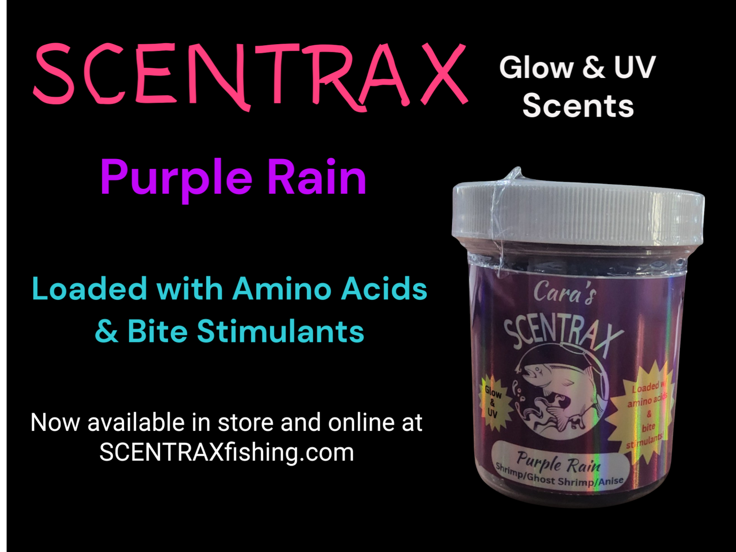 SCENTRAX Purple Rain Shrimp, Ghost Shrimp, &amp; Anise Glow &amp; UV 4z