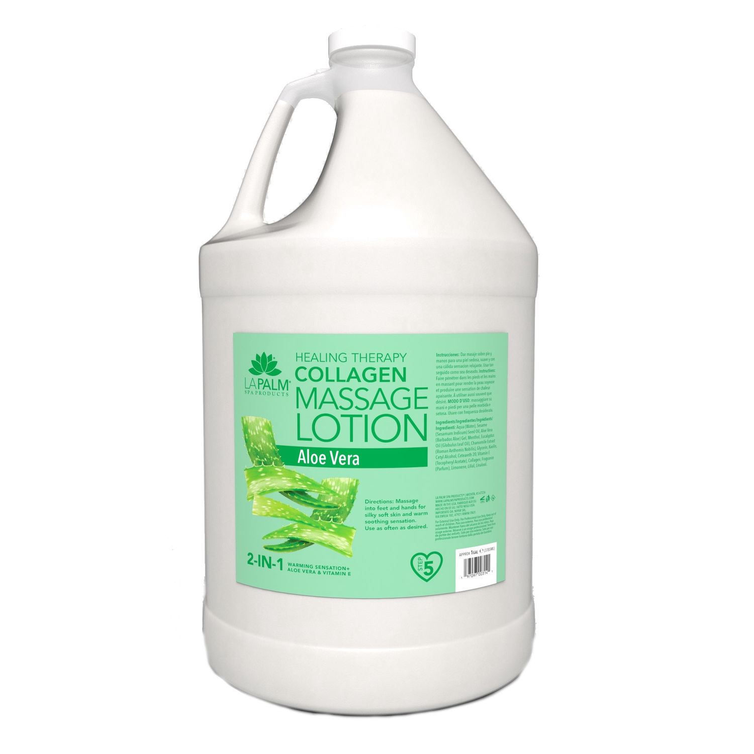 La Palm Healing Therapy Massage Lotion 1Gallon, Scent: Aloe Vera