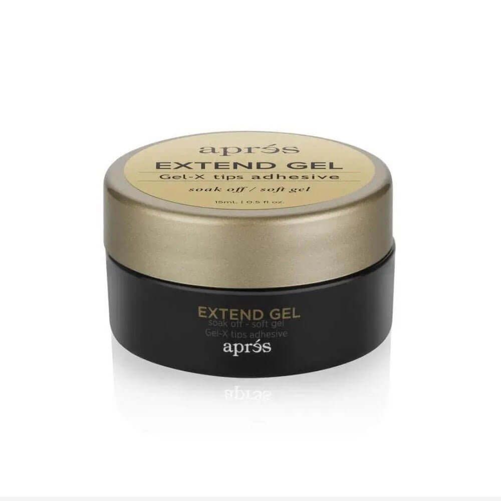 Apres Extend Gel Jar Edition | Nail Mall Bradford Black Jar with Gold Lid