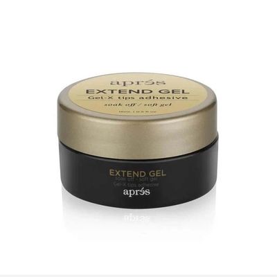 Apres Extend Gel Jar Edition | Nail Mall Bradford Black Jar with Gold Lid