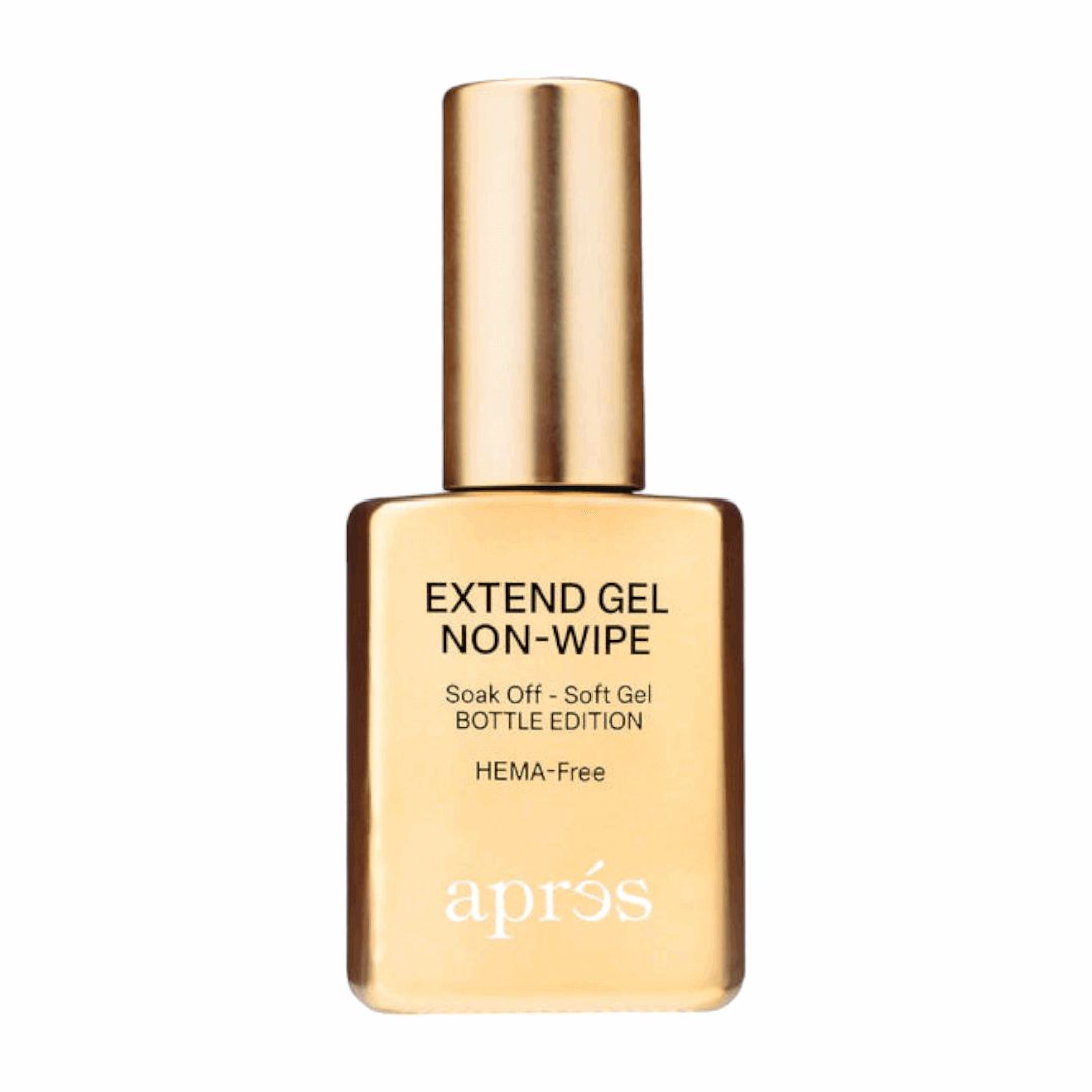 Apres Extend Gel Non Wipe Bottle HEMA-Free | Nail Mall Bradford Shiny Gold Bottle 30mL