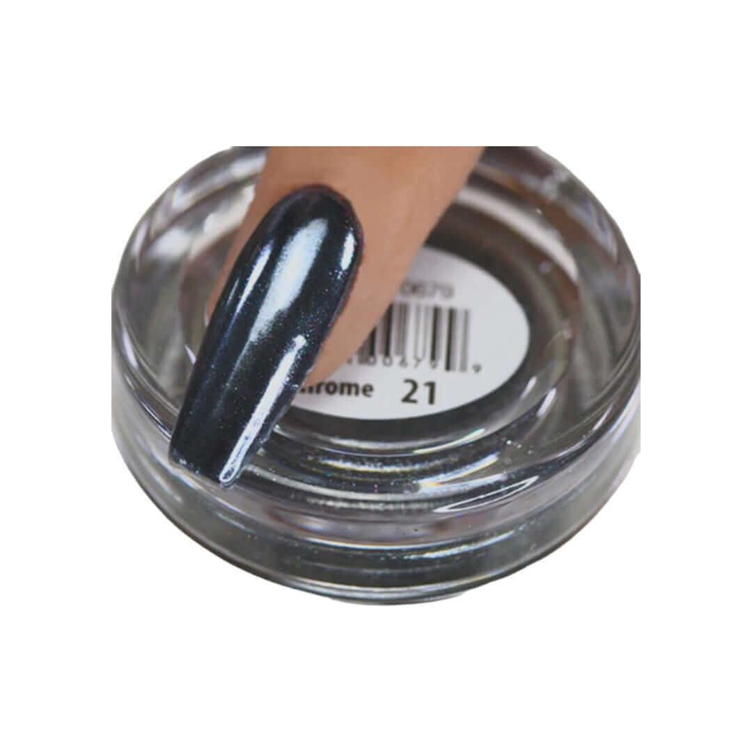 Cre8tion Nail Art Effect 1g #21 Silver Black - Chrome Powder