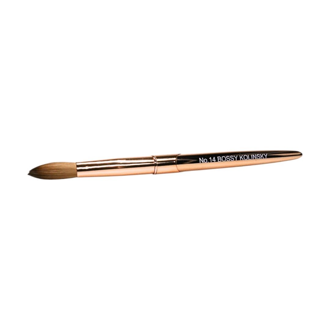 Bossy Kolinsky Acrylic Brush Rose Gold, Size: 14
