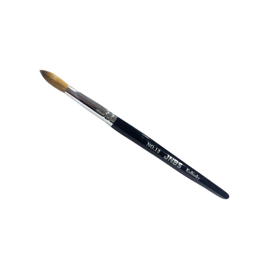 JNBS Kolinsky Acrylic Brush Black Handle, Size: 12