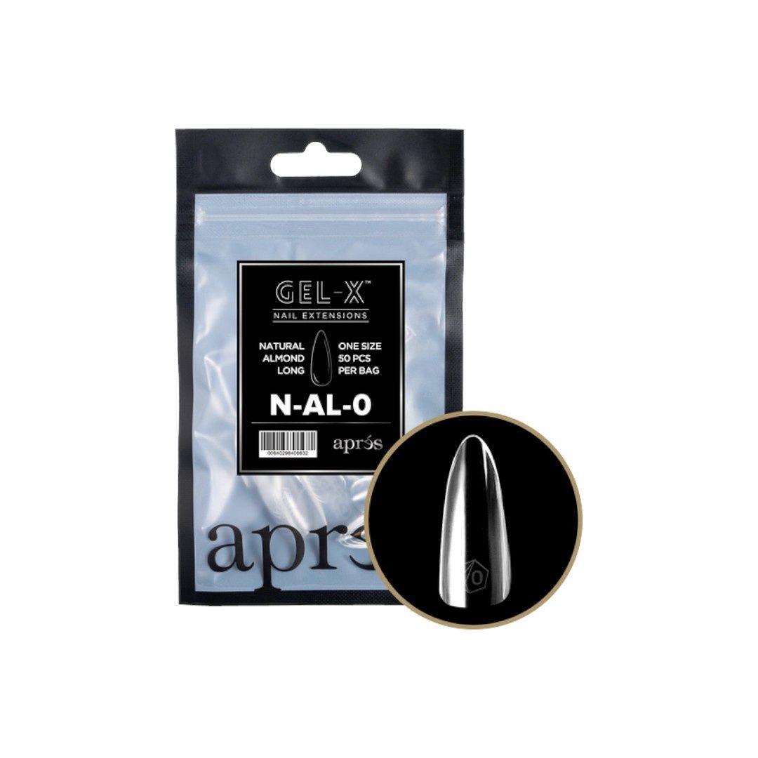 Apres Gel-X Tips Refill {Bag of 50pcs} - Almond Long, Size: Size #0
