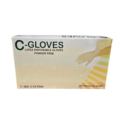 C-Gloves Disposable Latex Gloves {Box of 100}