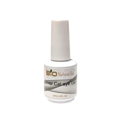 Bio Natural Cat Eye Gel Colour 15mL Silver - Gel Polish