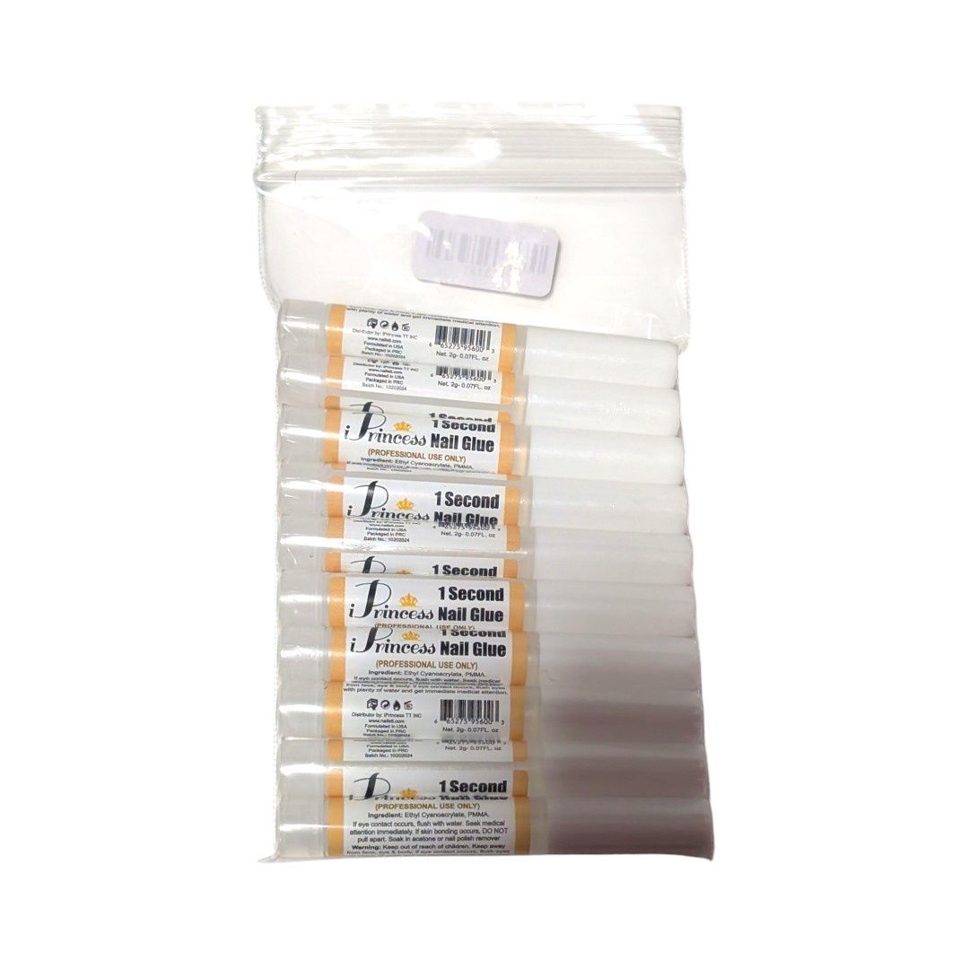 iPrincess Super Fast Dry Nail Glue (Bag of 10 Tubes)