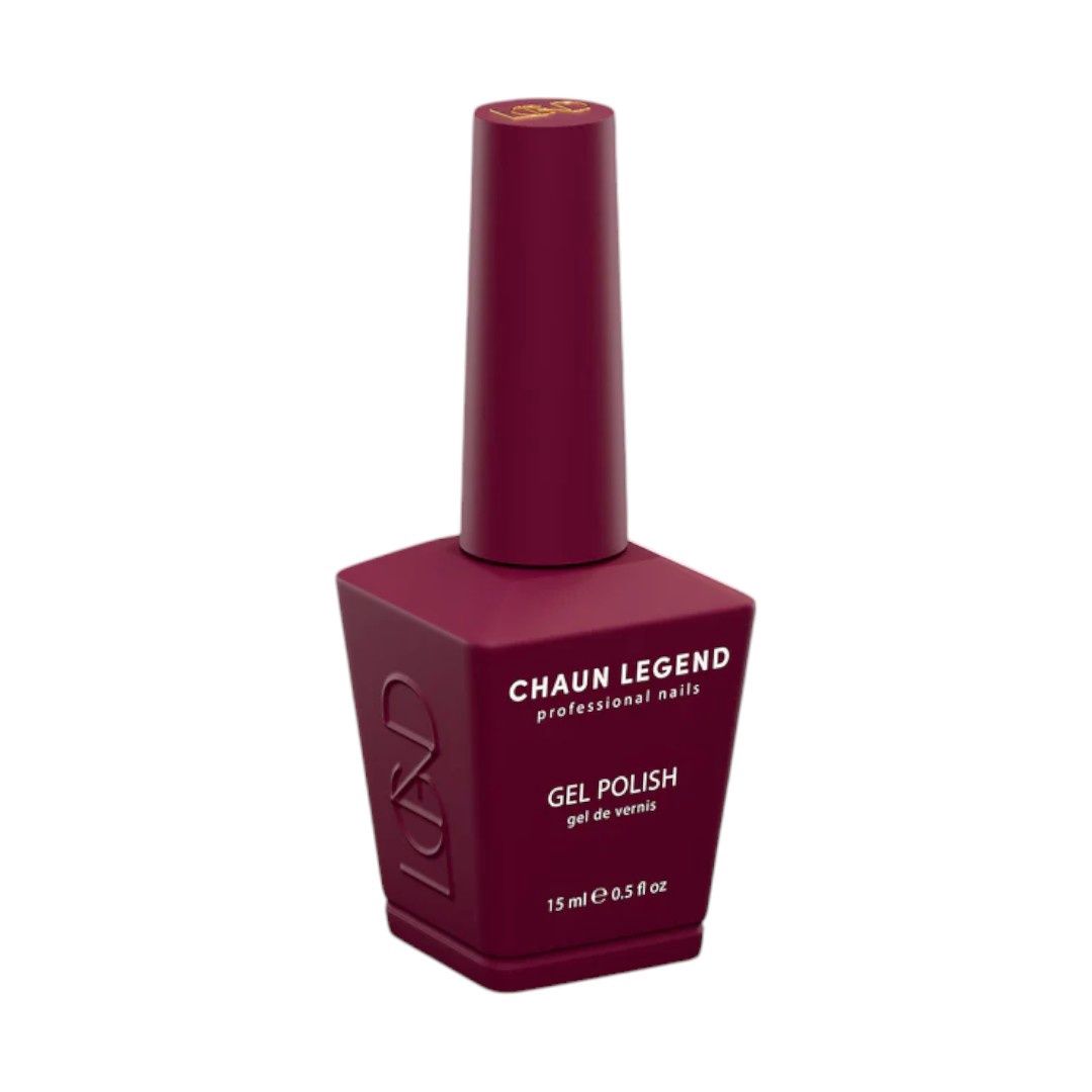 Chaun Legend Ruby Riches Gel Polish Nail Art Nail Mall Canada Nail Supply Bradford Dark Red Bottle