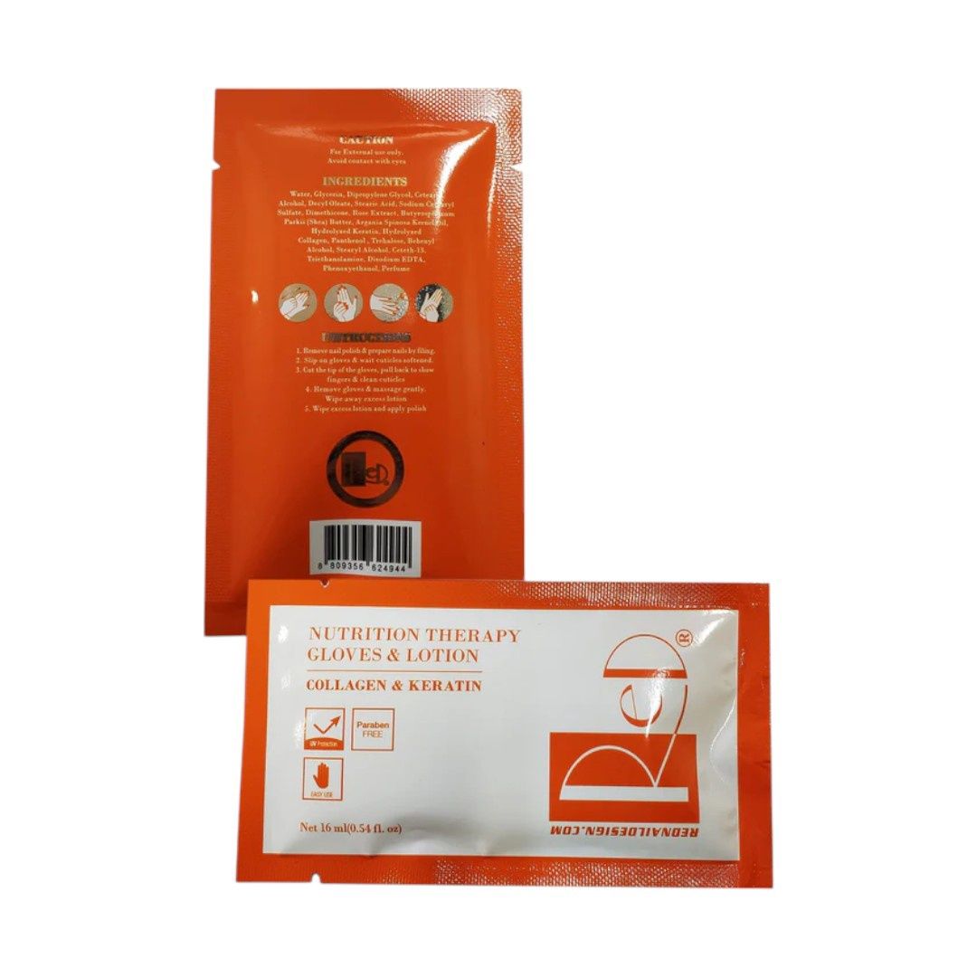 Red  Nutrition Therapy Gloves &amp; Lotion