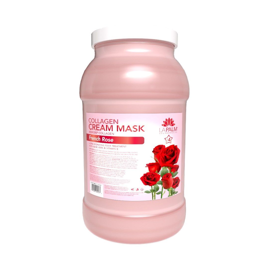 La Palm Collagen Cream Mask 1Gallon, Scent: French Rose