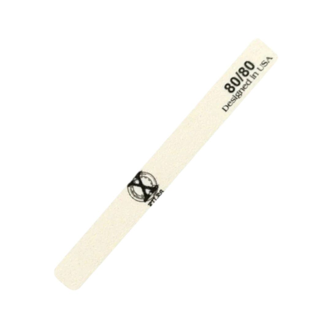XFiles Premium Jumbo Nail File 80/80 {Pack of 25}, Color: White