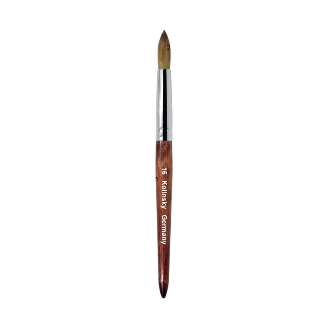 NMC Kolinsky Acrylic Brush Red Wood Handle, Size: 16