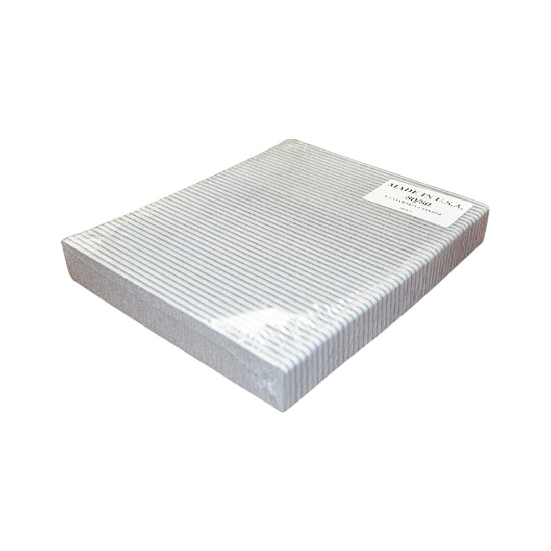 MADE IN U.S.A JUMBO Nail File 80/80 (Pack of 50), Color: Zebra