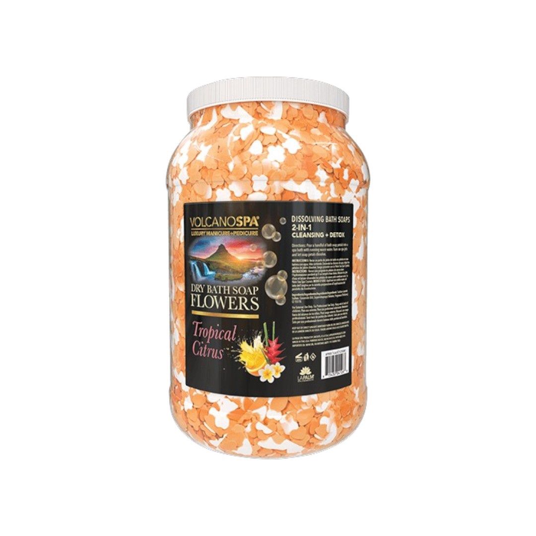 La Palm Volcano Spa Dry Bath Soap Flower, Scent: Tropical Citrus