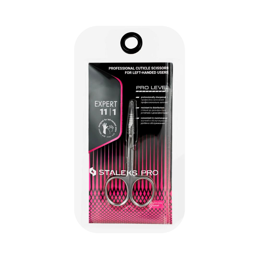 Staleks Pro Cuticle Scissors Expert 11 For Left Hand Users, Jaw/Size: Expert 11 | Type 1 - 18 mm Blades