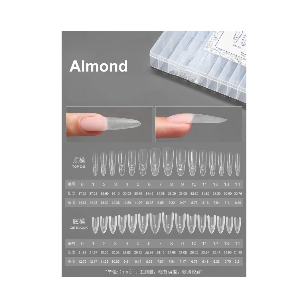 Present Dual Sandwich Nail Extension - Dual Forms, Style: Almond-120pcs