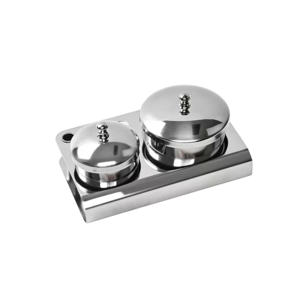 Stainless Steel Liquid &amp; Powder Display Set 2pcs
