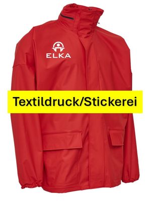 Elka Rainwear bedrucken und besticken