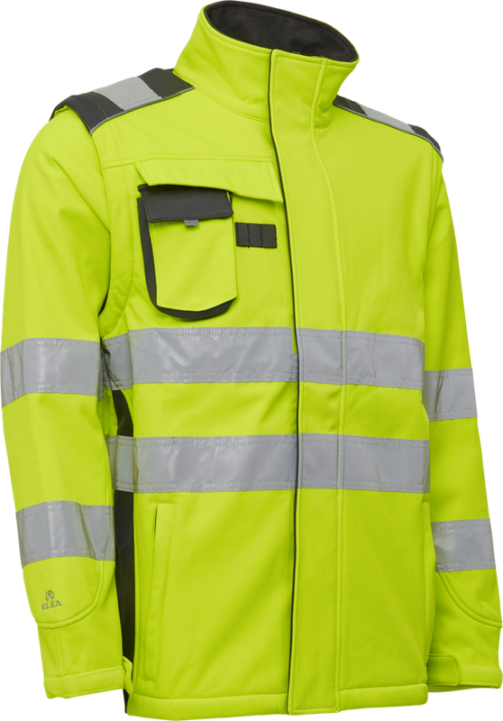 Elka Rainwear Visible Xtreme Softshelljacke mit Extra Rückenlänge