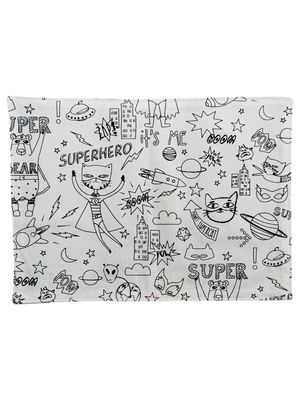 Set de table à colorier, lavable Super Héros