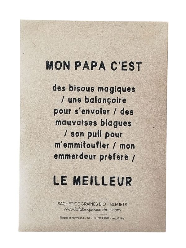 Graines "Mon Papa c'est le meilleur"