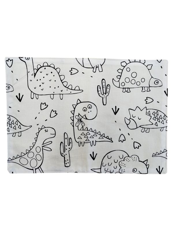 Set de table à colorier, lavable Dinosaures