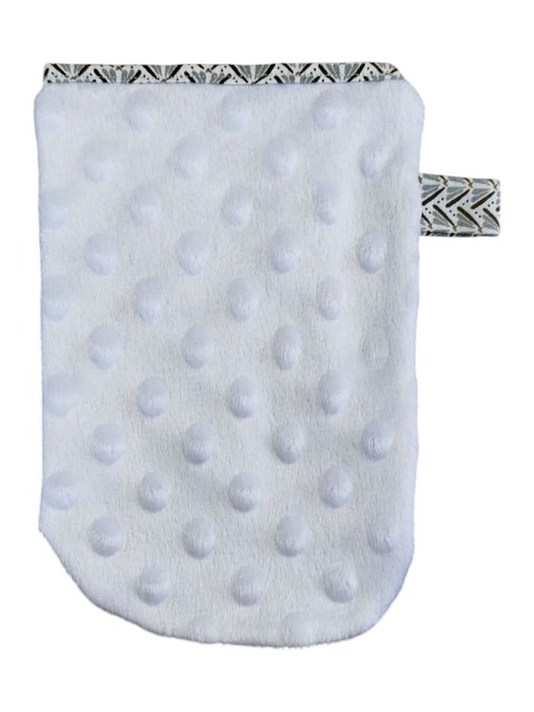 Gant démaquillant à l'eau "Blanc"