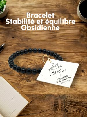 Bracelet Equilibre Obsidienne Bracelet Equilibre Obsidienne