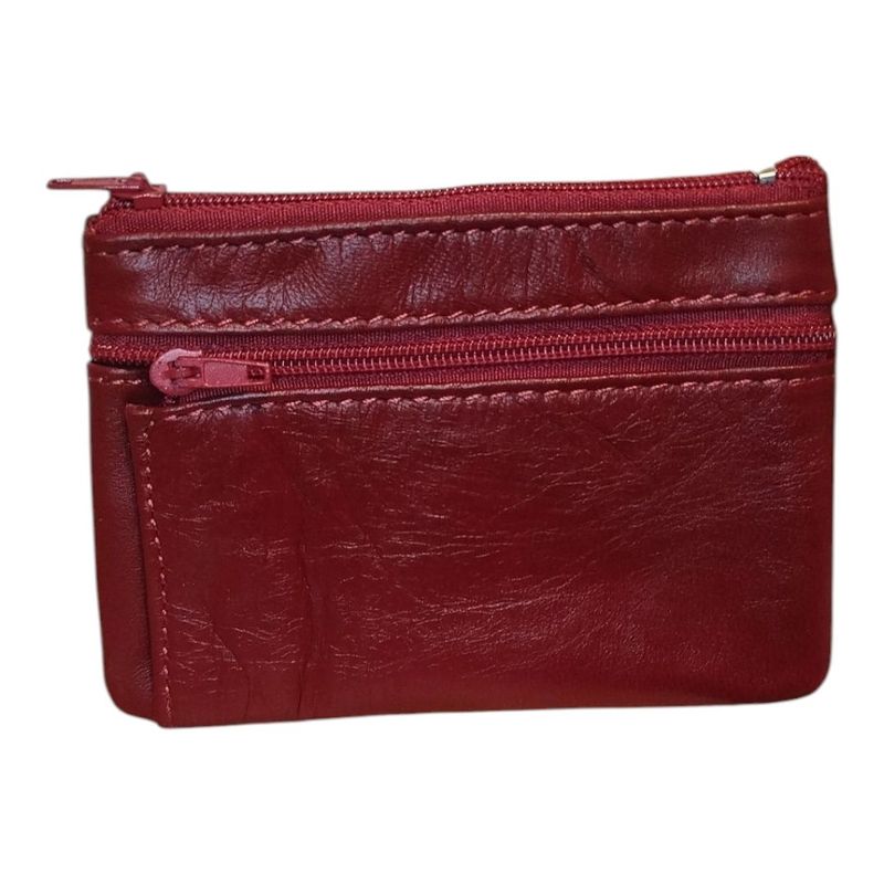 Porte-monnaie en cuir revalorisé