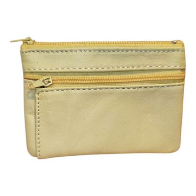 Porte-monnaie en cuir revalorisé