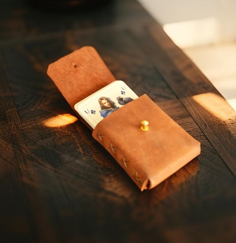 Fantasie-Spielkarte SKAT - Lederhülle