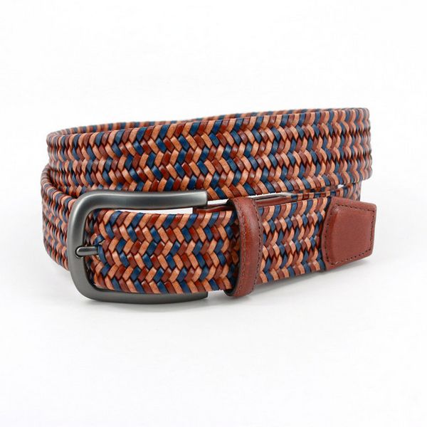 Torino- Leather Woven Elastic Belt 54108