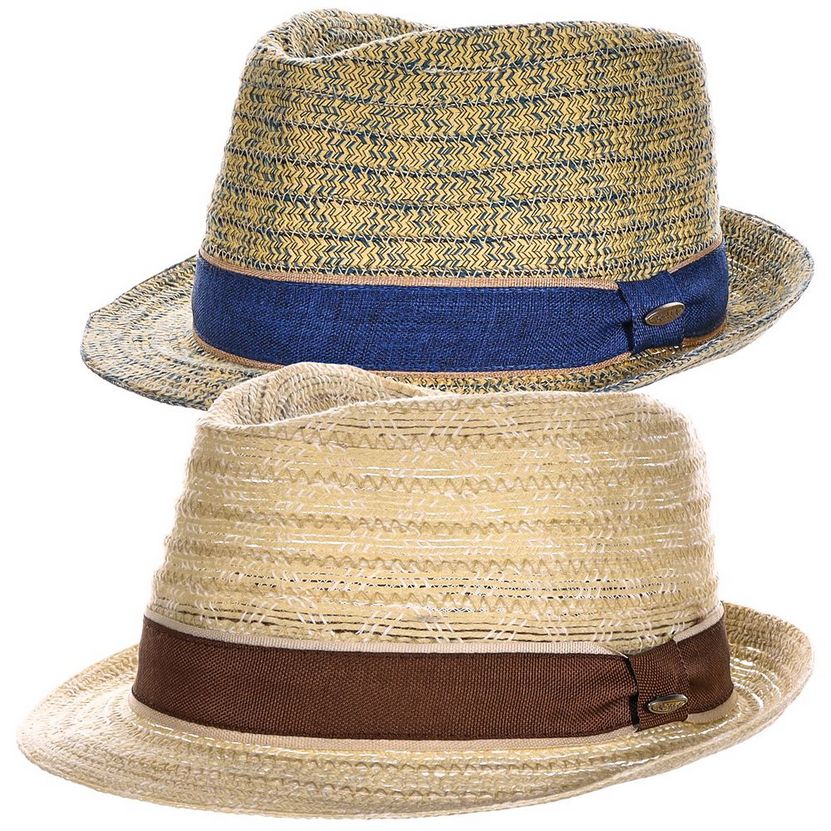 Scalla- Zane Poly/Cotton Braid Fedora SS26, Attribute: Blue, Size: S/M