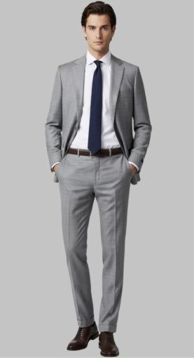 MODERN FIT SUIT, GREY/PINK PLAID FLAT FRONT PANT