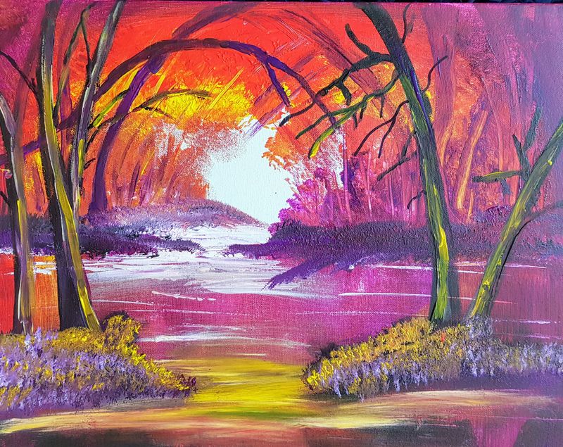 Titel: Phantasie in Rot - Original