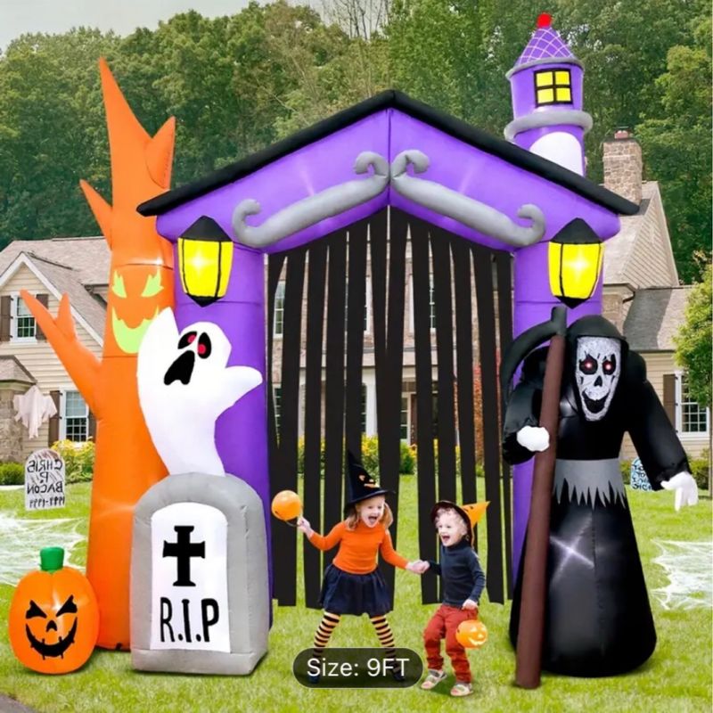 9 Ft. Halloween Inflatable Haunted House Castle