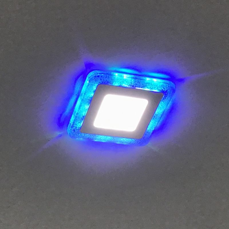 Flat Panel 3 x 3 Coloured Light recessed