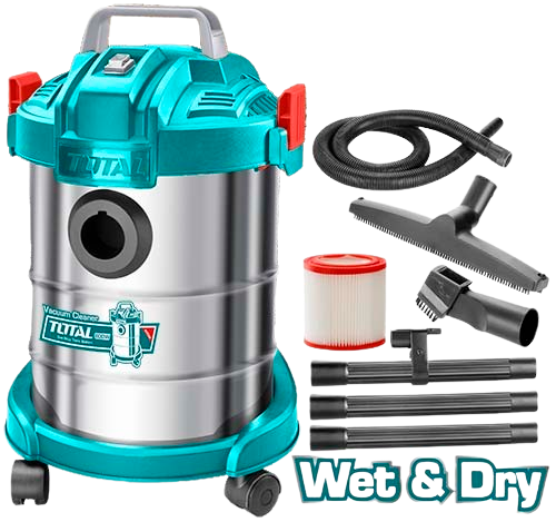 Total - Vacuum Cleaner Wet And Dry 800w - 12 Liters
