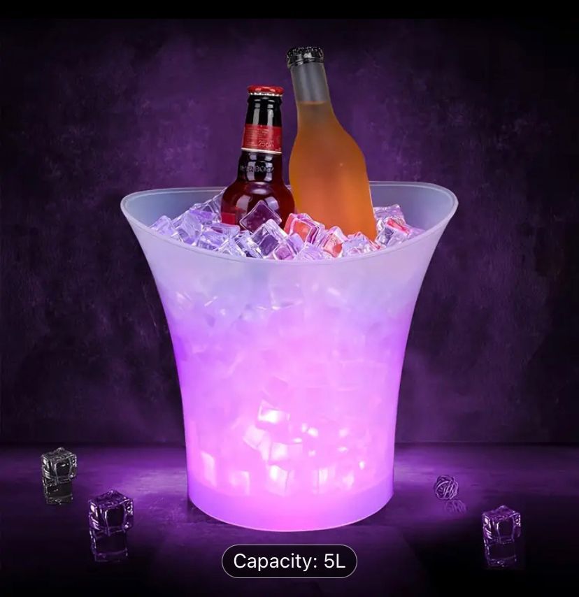 Ice Bucket - Acrylic - 7 Colors LED - 1.32 GAL / 5 L
