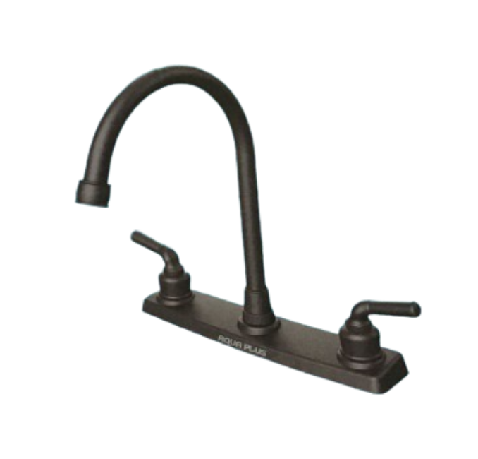 Aqua Plus Kitchen Sink Mixer Goose Neck Double Handle