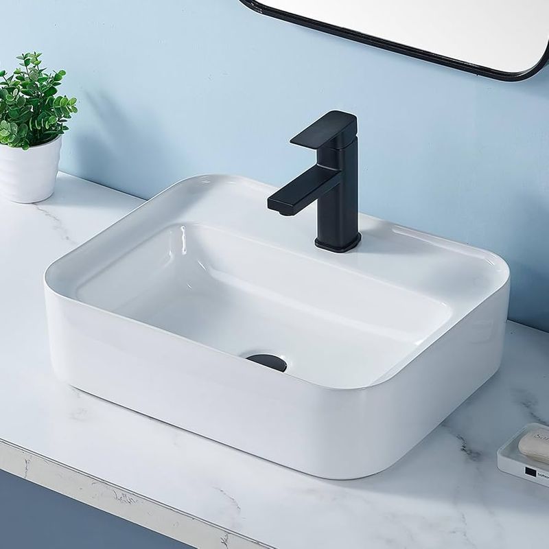 Face Basin Rectangular shape - over mount counter